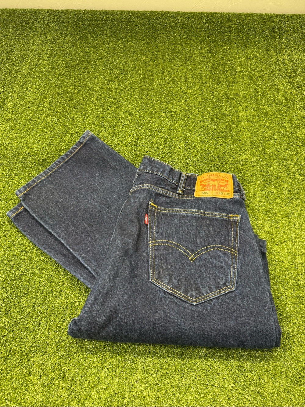 Levi’s‎ Men’s 505 Regular Fit Straight Leg Jean Dark Wash 40x32